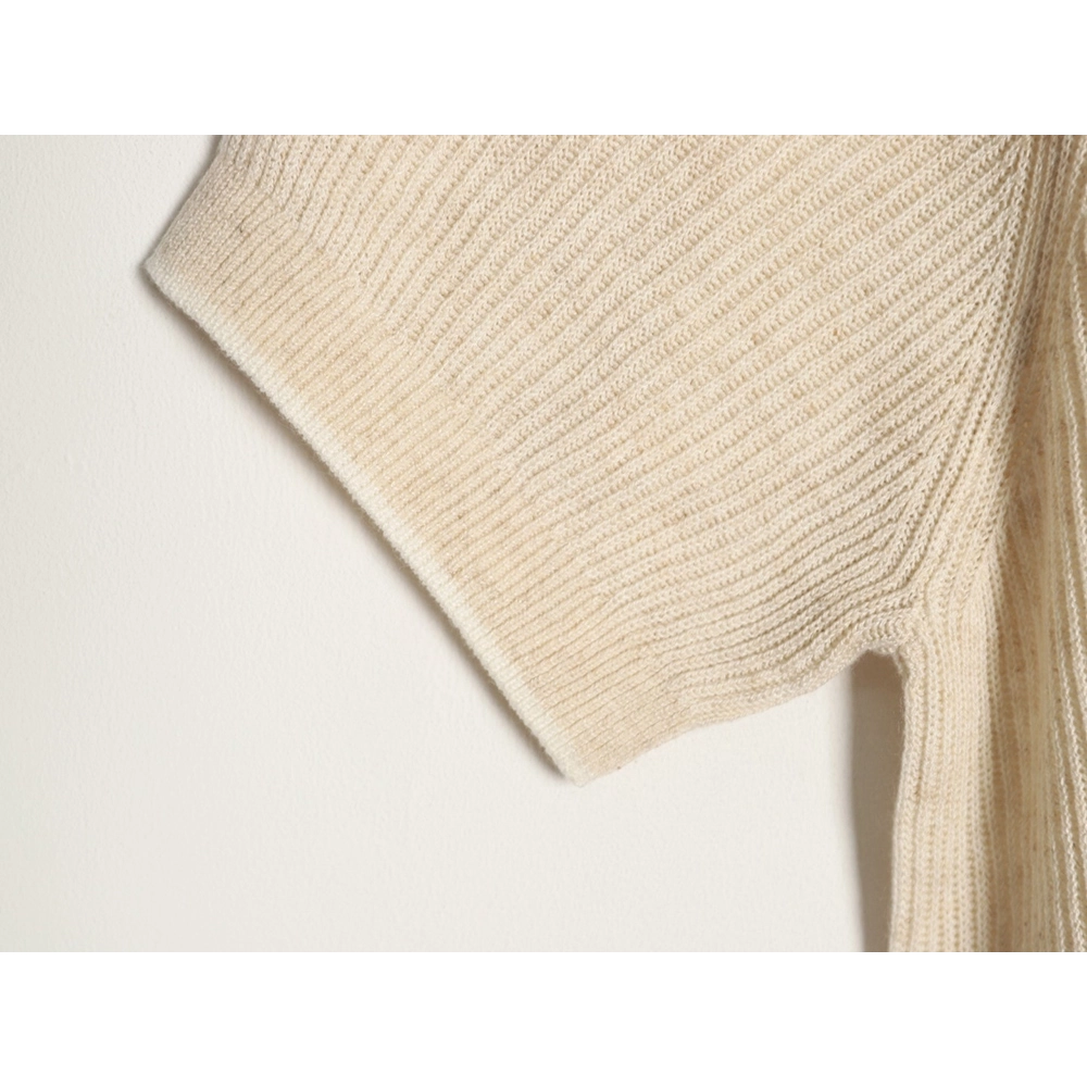 Brunello Cucinelli Round Neck Ribbed Neck Long Sleeve Knit Sweater,Brunello Cucinelli