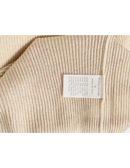 Brunello Cucinelli Round Neck Ribbed Neck Long Sleeve Knit Sweater,Brunello Cucinelli