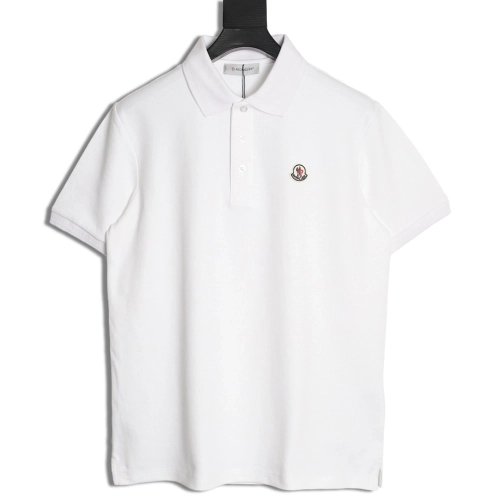 Moncler Ribbed Short-Sleeve Polo Shirt,Moncler