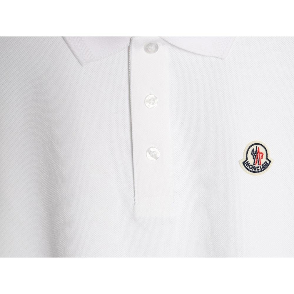 Moncler Ribbed Short-Sleeve Polo Shirt,Moncler