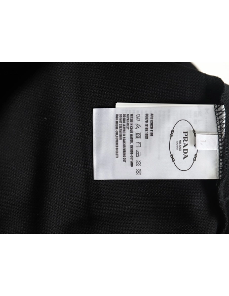 Prada Chest Pocket Half-Zip Polo Shirt Short-Sleeve TSK1,Prada