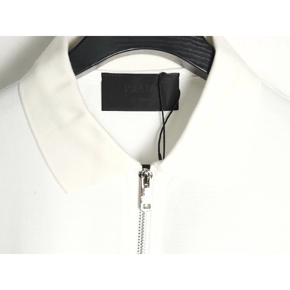 Prada Chest Pocket Half-Zip Polo Shirt Short-Sleeve,Prada