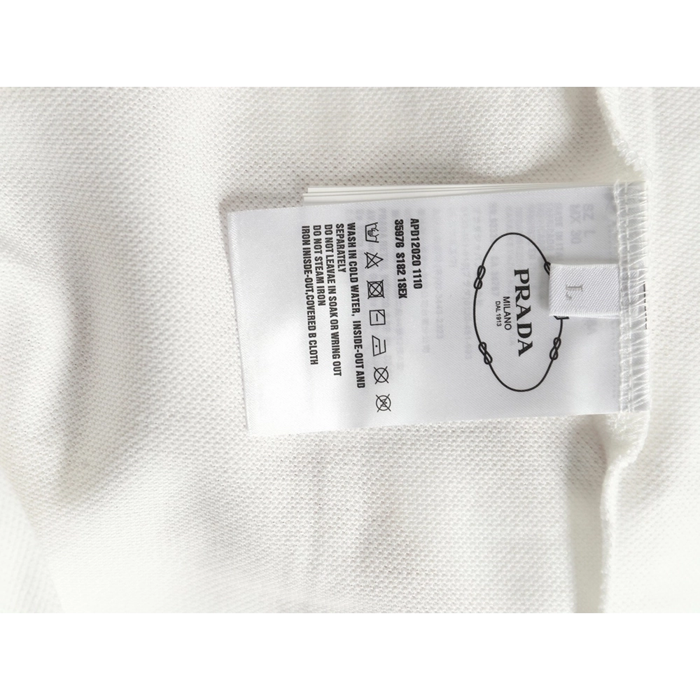 Prada Chest Pocket Half-Zip Polo Shirt Short-Sleeve,Prada