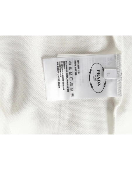 Prada Chest Pocket Half-Zip Polo Shirt Short-Sleeve,Prada
