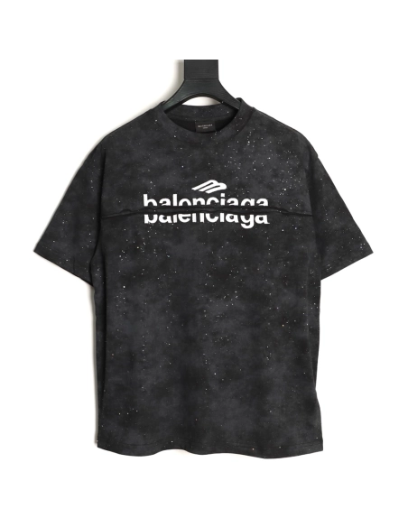 Balenciaga embroidered starry sky lettering crew neck short-sleeved T-shirt,Balenciaga