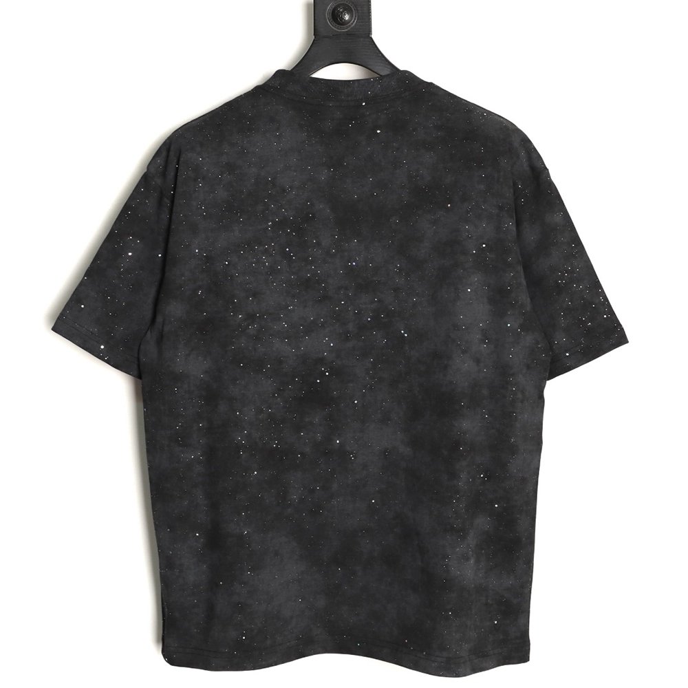 Balenciaga embroidered starry sky lettering crew neck short-sleeved T-shirt,Balenciaga