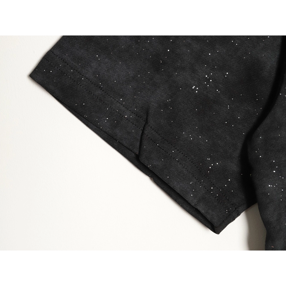 Balenciaga embroidered starry sky lettering crew neck short-sleeved T-shirt,Balenciaga