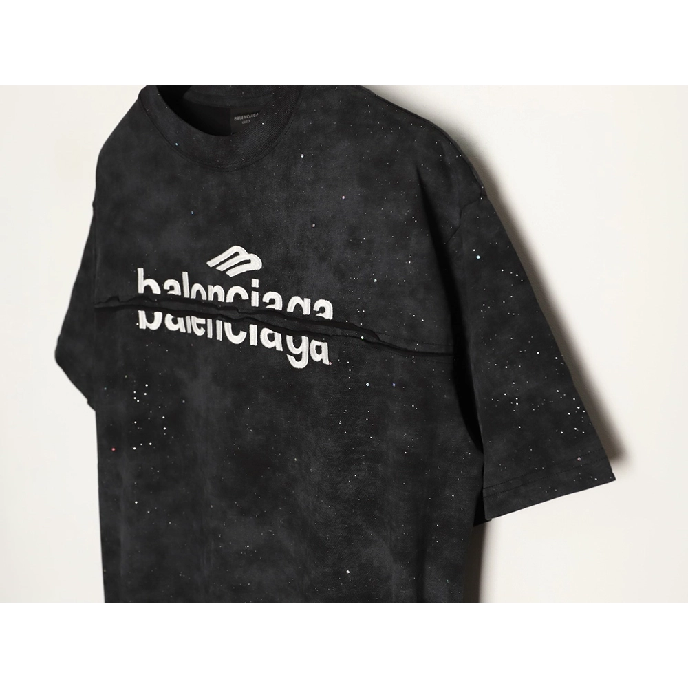 Balenciaga embroidered starry sky lettering crew neck short-sleeved T-shirt,Balenciaga
