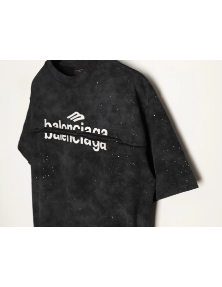 Balenciaga embroidered starry sky lettering crew neck short-sleeved T-shirt,Balenciaga
