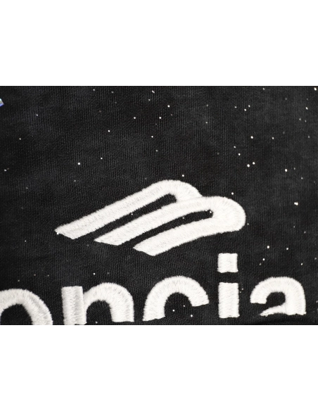 Balenciaga embroidered starry sky lettering crew neck short-sleeved T-shirt,Balenciaga