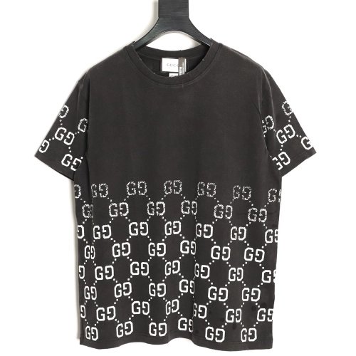 Gucci Double GG Print Gradient Short-Sleeve T-Shirt,Gucci