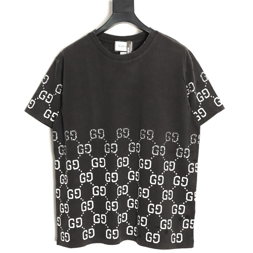 Gucci Double GG Print Gradient Short-Sleeve T-Shirt,Gucci
