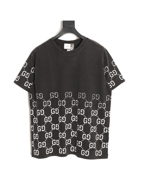 Gucci Double GG Print Gradient Short-Sleeve T-Shirt,Gucci