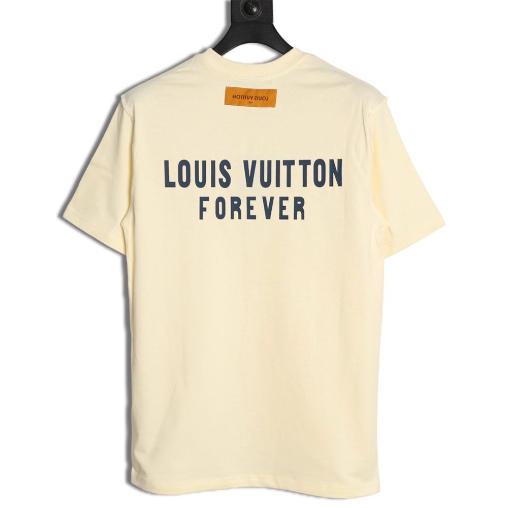 Louis Vuitton inverted logo lettering pocket print short-sleeved T-shirt,Louis Vuitton