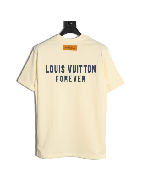 Louis Vuitton inverted logo lettering pocket print short-sleeved T-shirt,Louis Vuitton