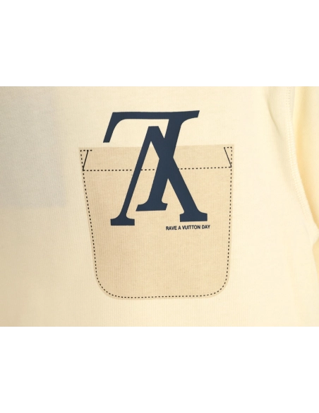 Louis Vuitton inverted logo lettering pocket print short-sleeved T-shirt,Louis Vuitton