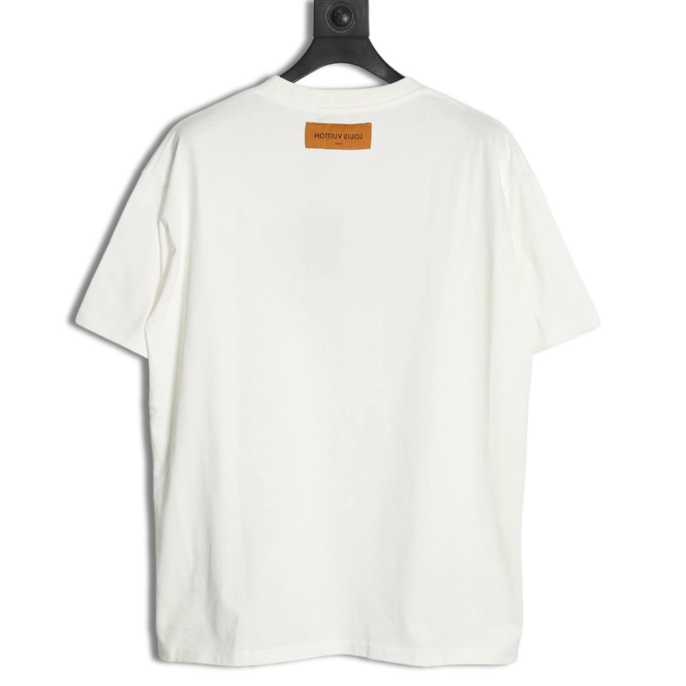 Louis Vuitton tri-flower logo print short-sleeved shirt,Louis Vuitton