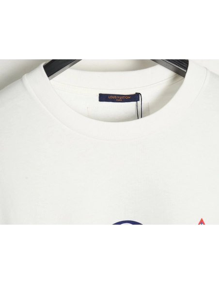 Louis Vuitton tri-flower logo print short-sleeved shirt,Louis Vuitton