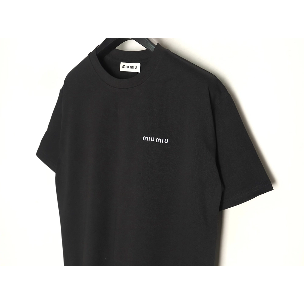 Miu Miu Classic Embroidered Logo T-Shirt TSK1,Miu Miu