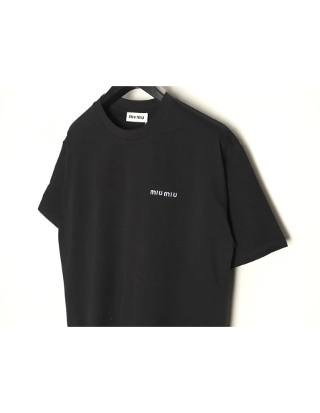 Miu Miu Classic Embroidered Logo T-Shirt TSK1,Miu Miu