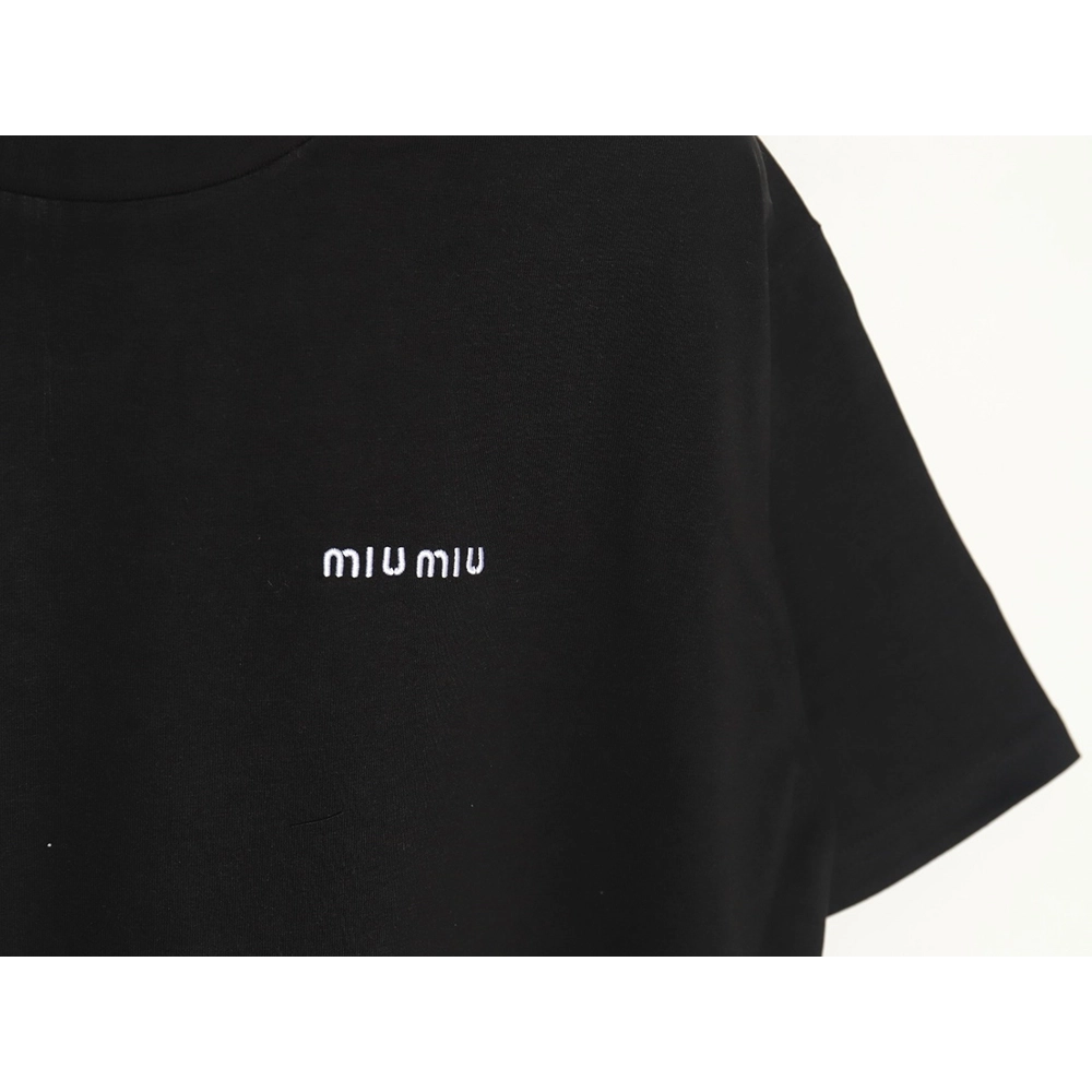 Miu Miu Classic Embroidered Logo T-Shirt TSK1,Miu Miu