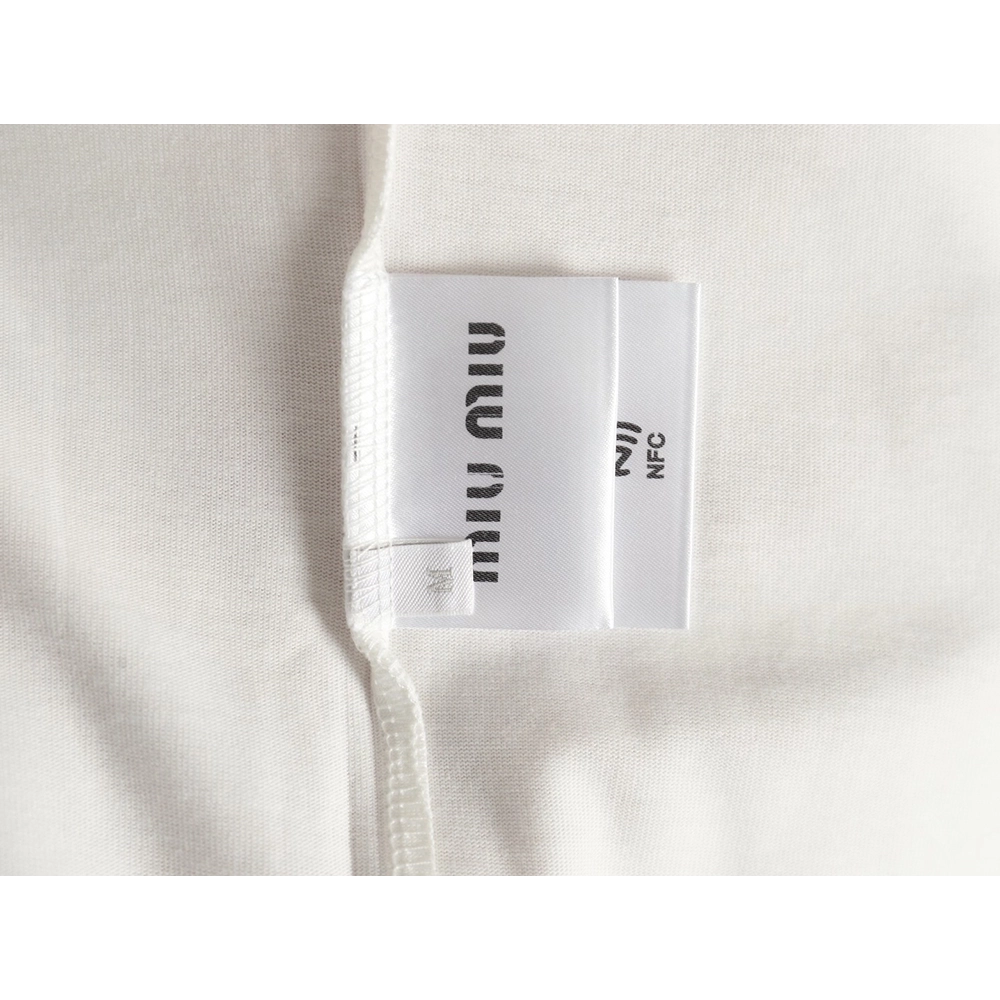 Miu Miu Classic Embroidered Logo T-Shirt,Miu Miu