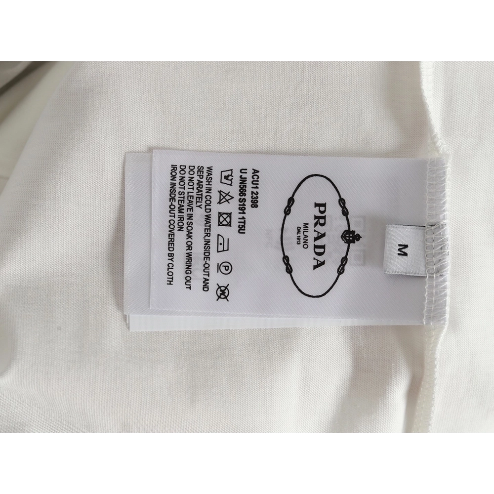 Prada Hand-Drawn Lettering Washed Crewneck Short-Sleeve T-Shirt,Prada