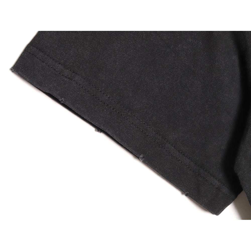 Prada Hand-Drawn Lettering Washed Triangle Logo Crewneck Short-Sleeve T-Shirt,Prada