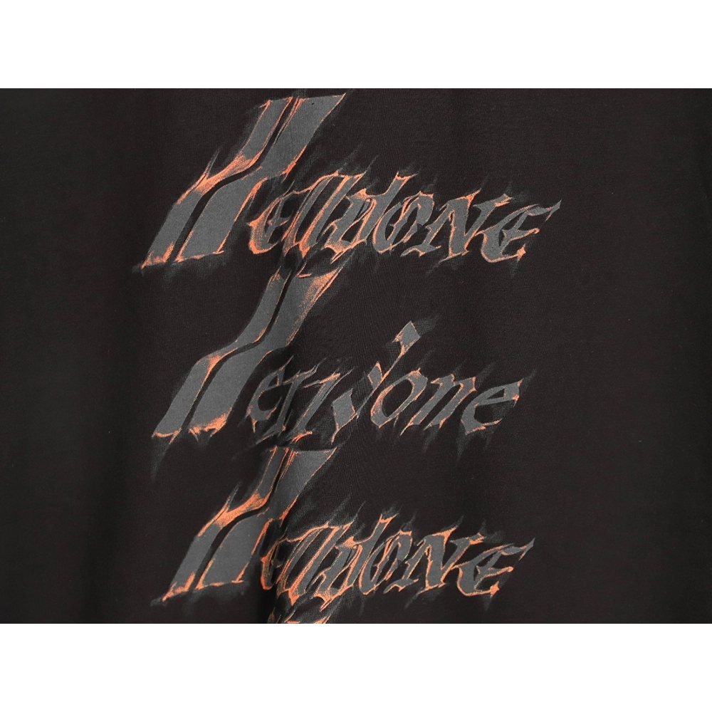We11done "Flame Barrage" Logo Letter Print Short-Sleeve T-Shirt TSK2,We11done