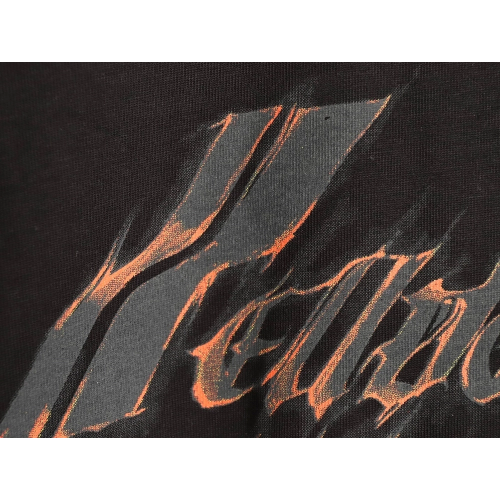 We11done "Flame Barrage" Logo Letter Print Short-Sleeve T-Shirt TSK2,We11done
