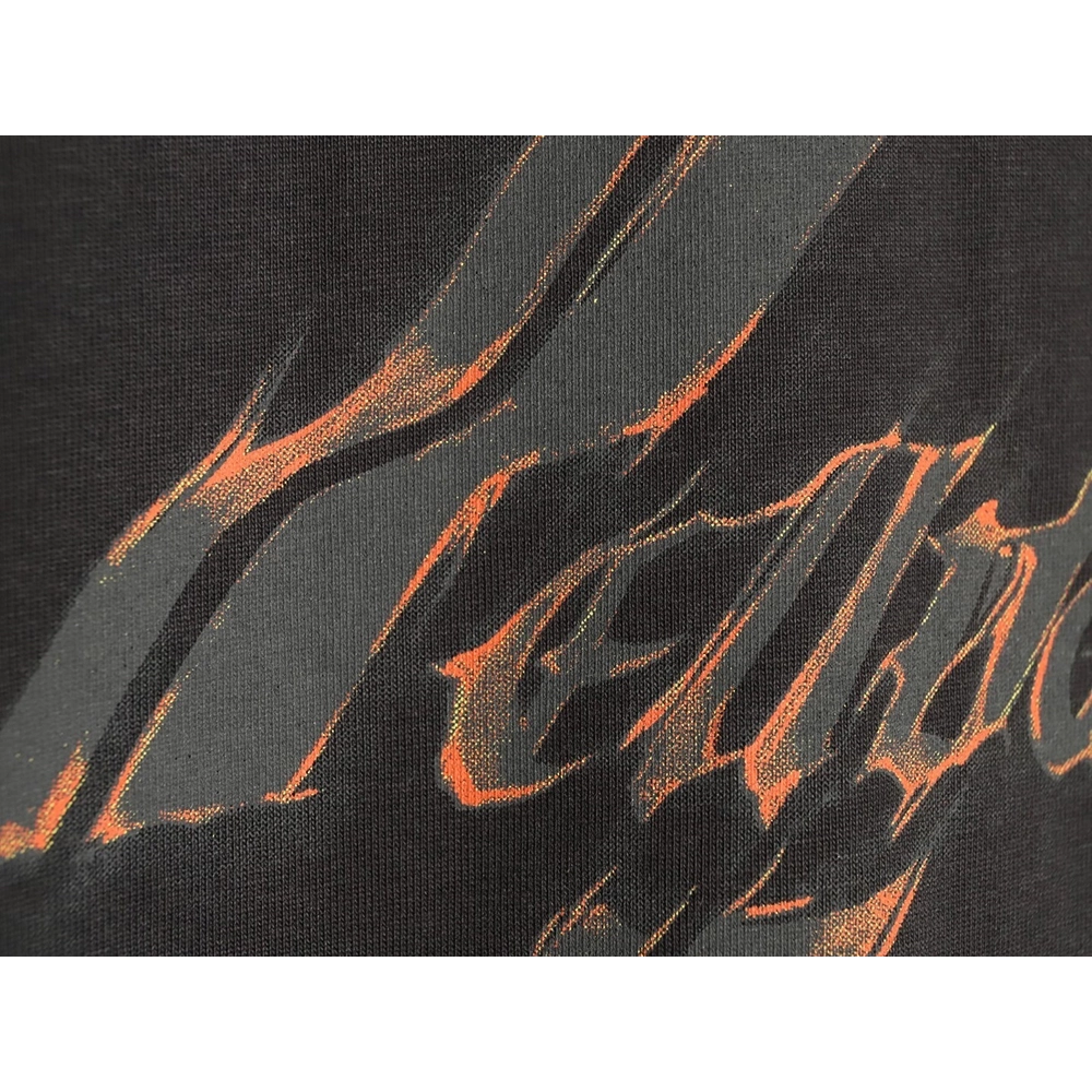 We11done "Flame Barrage" Logo Letter Print Short-Sleeve T-Shirt TSK1,We11done