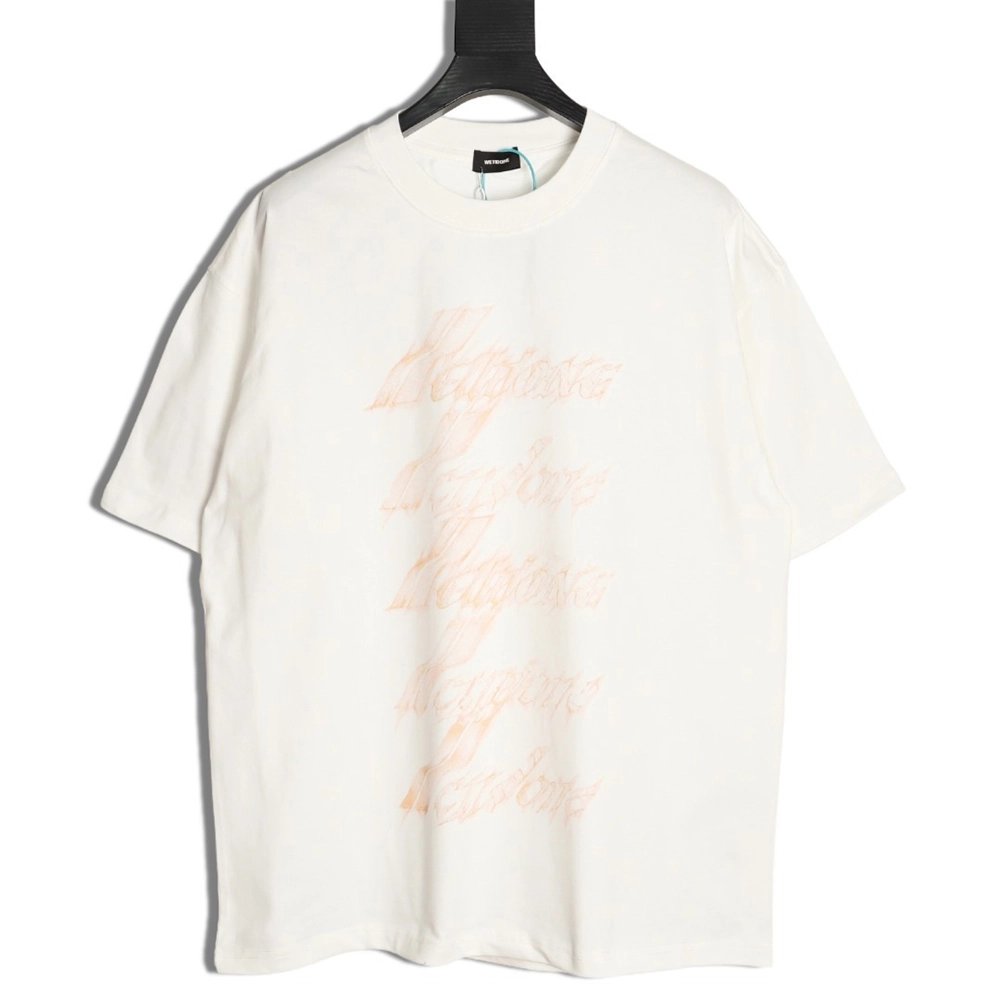 We11done "Flame Barrage" Logo Letter Print Short-Sleeve T-Shirt,We11done