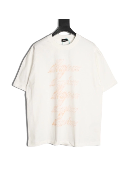 We11done "Flame Barrage" Logo Letter Print Short-Sleeve T-Shirt,We11done