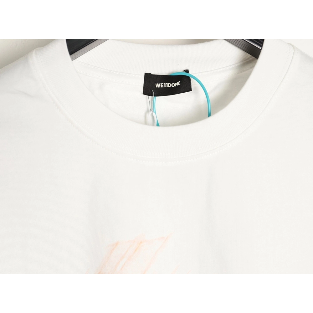We11done "Flame Barrage" Logo Letter Print Short-Sleeve T-Shirt,We11done