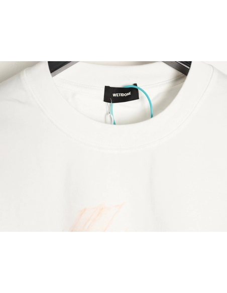 We11done "Flame Barrage" Logo Letter Print Short-Sleeve T-Shirt,We11done