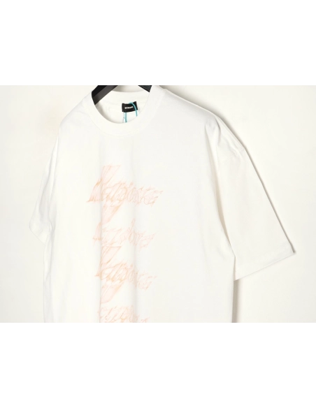 We11done "Flame Barrage" Logo Letter Print Short-Sleeve T-Shirt,We11done