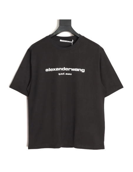 Alexander Wang Foamed-Letter Short-Sleeve T-Shirt TSK3,Alexander Wang