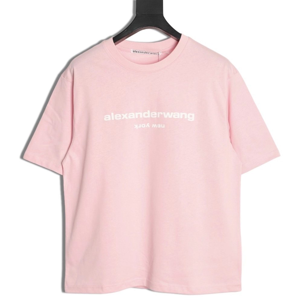 Alexander Wang Foamed-Letter Short-Sleeve T-Shirt TSK1,Alexander Wang