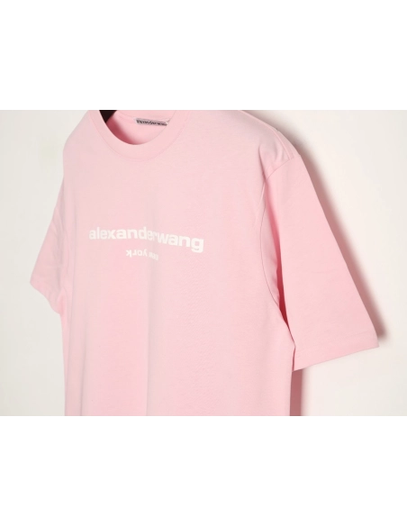 Alexander Wang Foamed-Letter Short-Sleeve T-Shirt TSK1,Alexander Wang