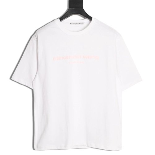 Alexander Wang Foamed-Letter Short-Sleeve T-Shirt,Alexander Wang