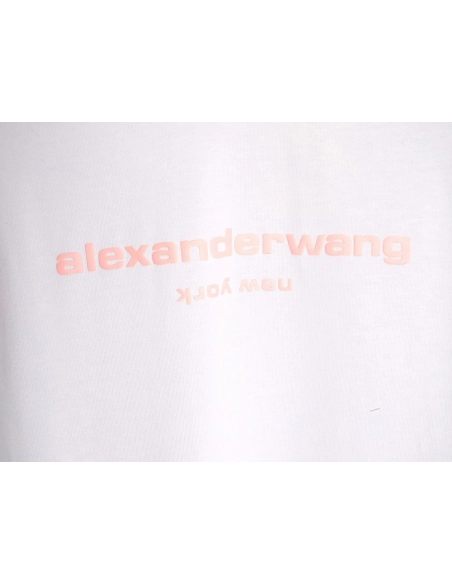 Alexander Wang Foamed-Letter Short-Sleeve T-Shirt,Alexander Wang