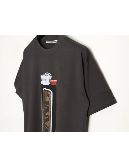 Alexander Wang Lighter Print Short-Sleeve T-Shirt,Alexander Wang