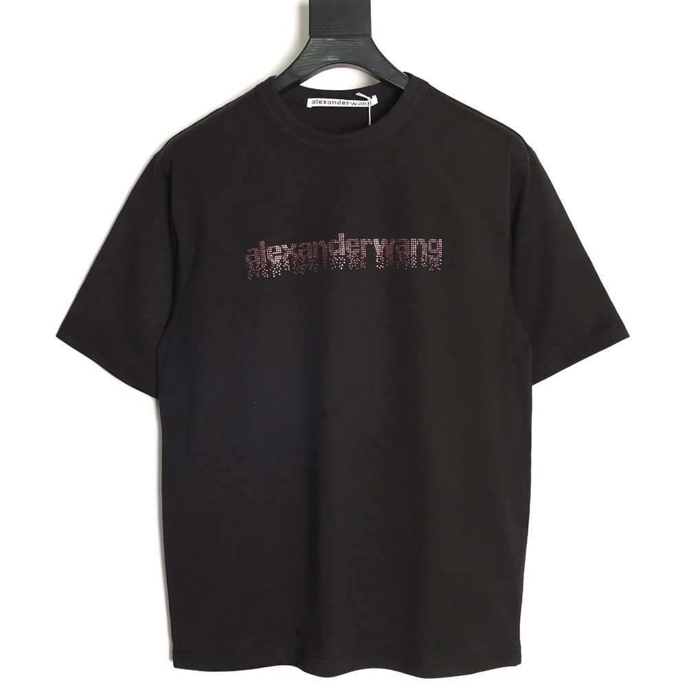 Alexander Wang Rhinestone Letter Short-Sleeve T-Shirt TSK2,Alexander Wang