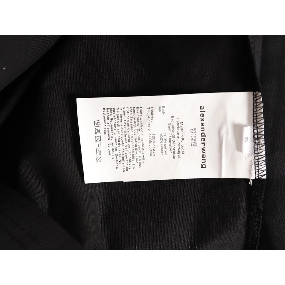 Alexander Wang Rhinestone Letter Short-Sleeve T-Shirt TSK2,Alexander Wang