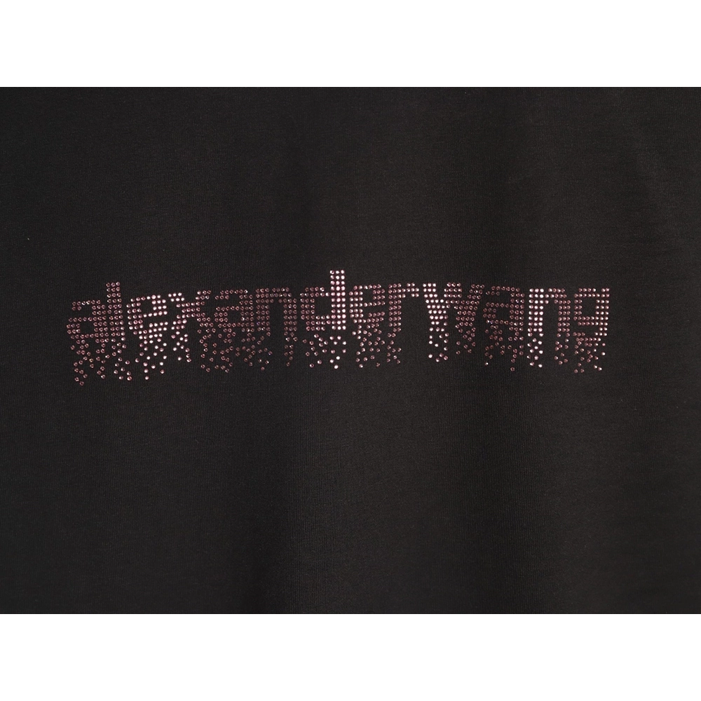 Alexander Wang Rhinestone Letter Short-Sleeve T-Shirt TSK2,Alexander Wang