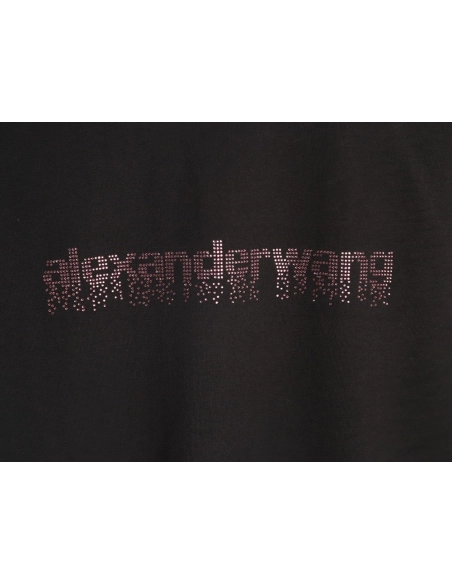 Alexander Wang Rhinestone Letter Short-Sleeve T-Shirt TSK2,Alexander Wang