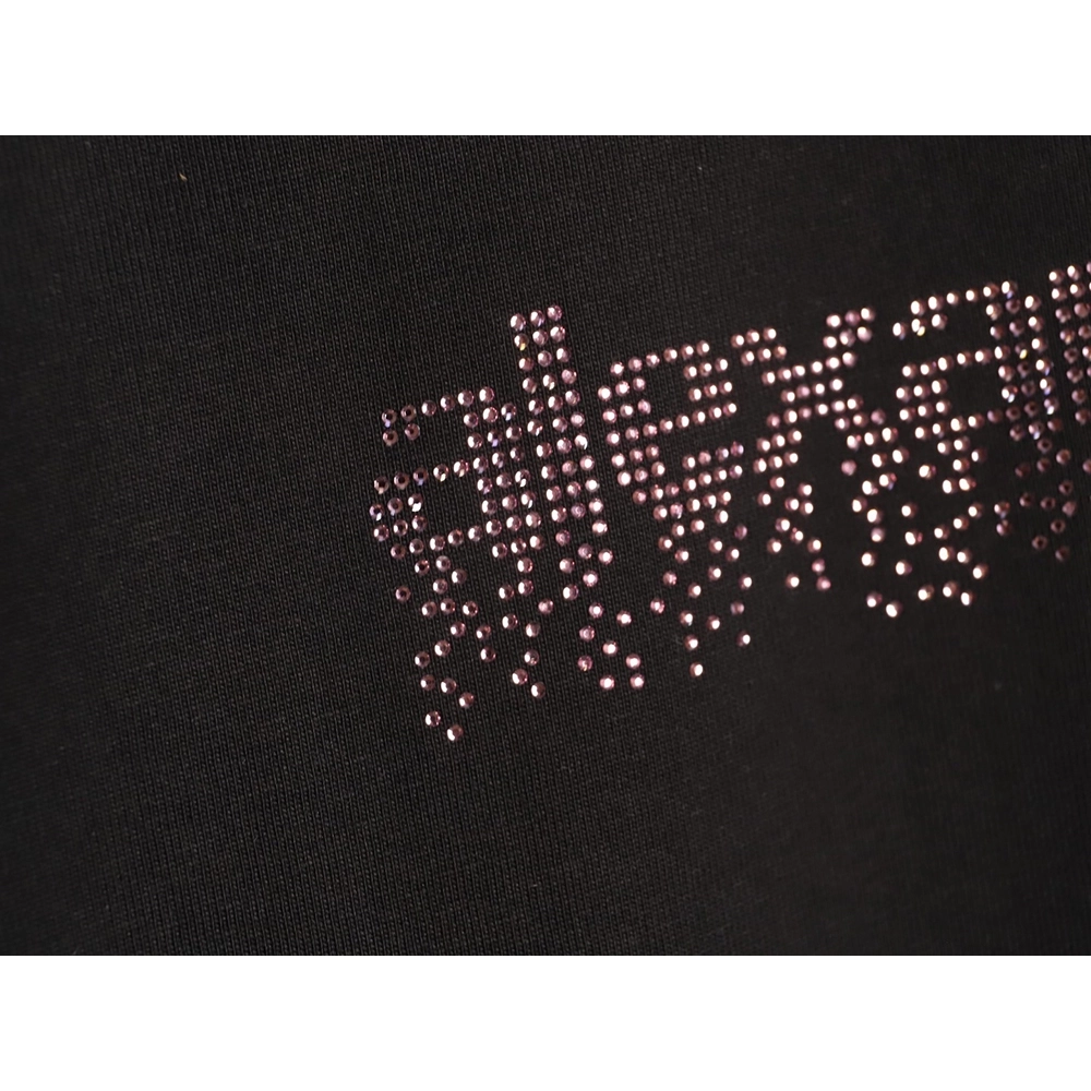 Alexander Wang Rhinestone Letter Short-Sleeve T-Shirt TSK2,Alexander Wang