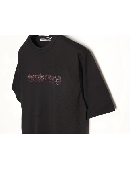 Alexander Wang Rhinestone Letter Short-Sleeve T-Shirt TSK2,Alexander Wang