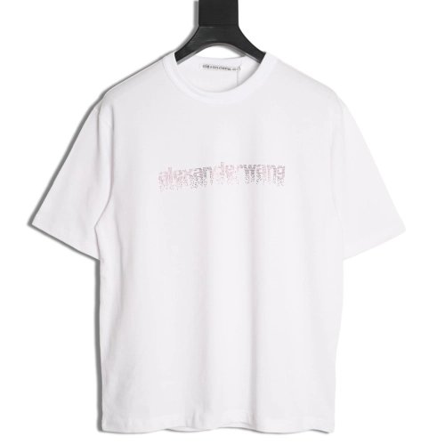 Alexander Wang Rhinestone Letter Short-Sleeve T-Shirt TSK1,Alexander Wang