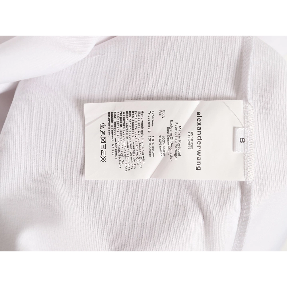 Alexander Wang Rhinestone Letter Short-Sleeve T-Shirt TSK1,Alexander Wang